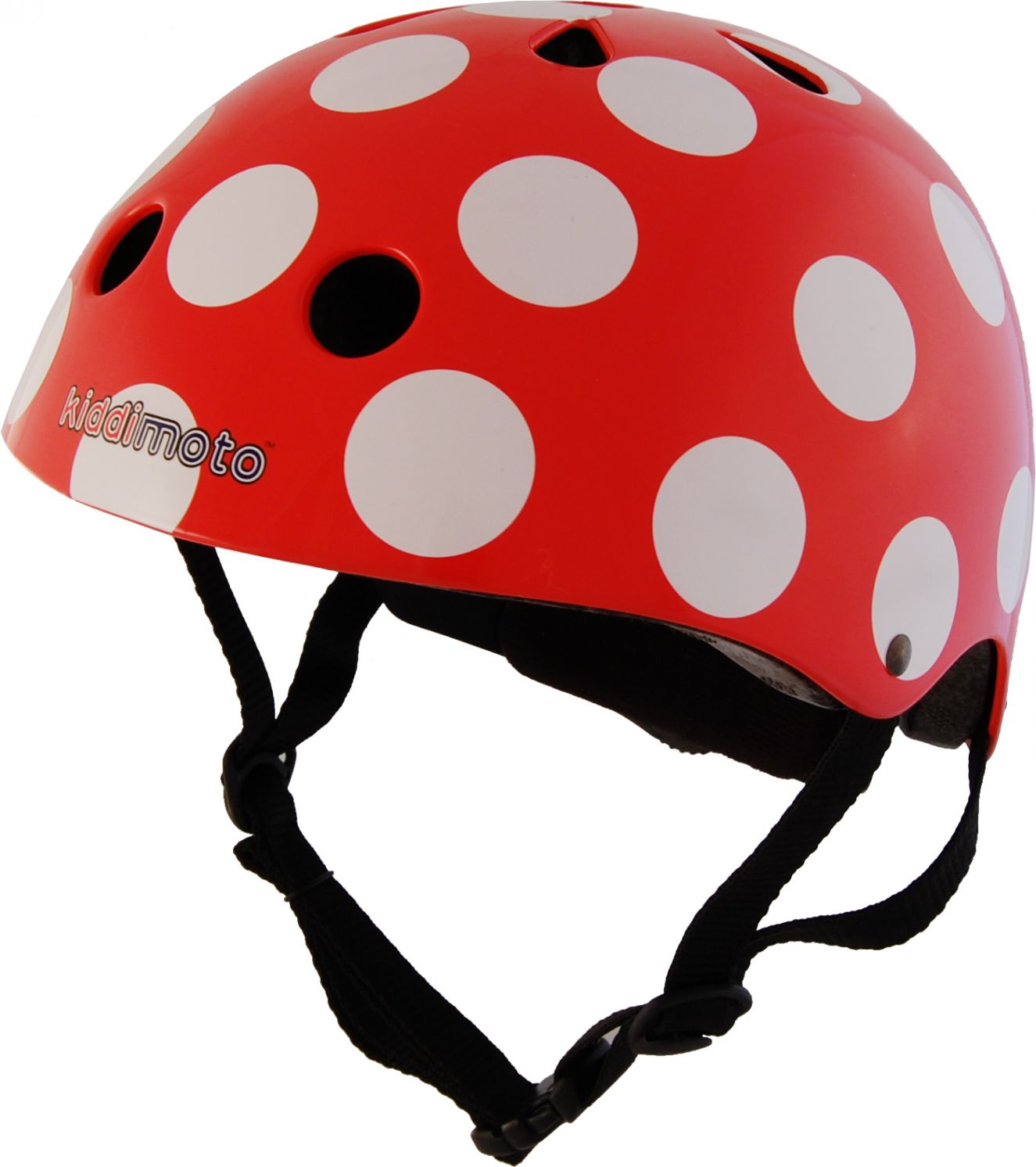 Casco Infantil Kiddimoto  Red Dotty