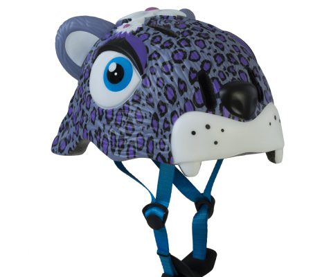 Casco Infantil Animales Crazy Safety Leoparda lila